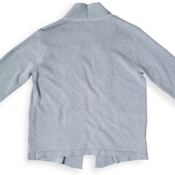 RAGS Gray Open Knit Long Sleeve Cardigan Women Sz Small - Picture 2 of 12